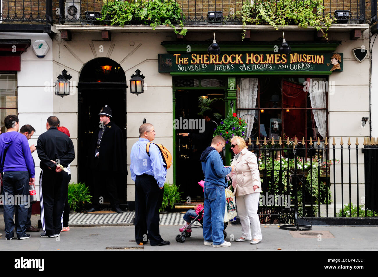 Le Musée Sherlock Holmes, 221b Baker Street, London, England, UK Banque D'Images