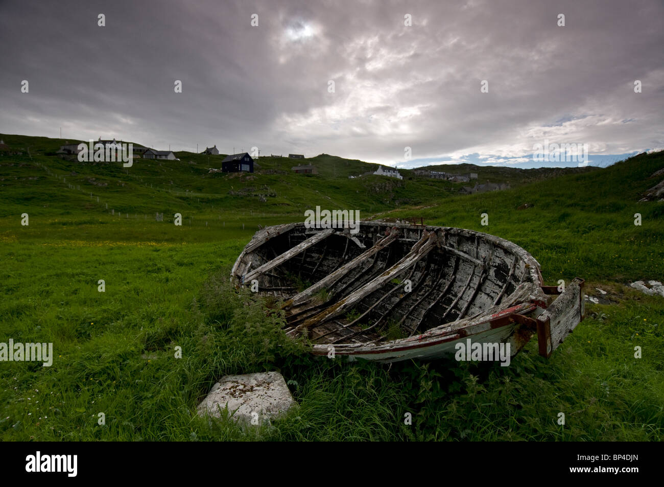 Une drelict Maevaig et bateau à l'Ouest, Lewis, Outer Hebrides, Highlands and Islands. 6289 SCO Banque D'Images