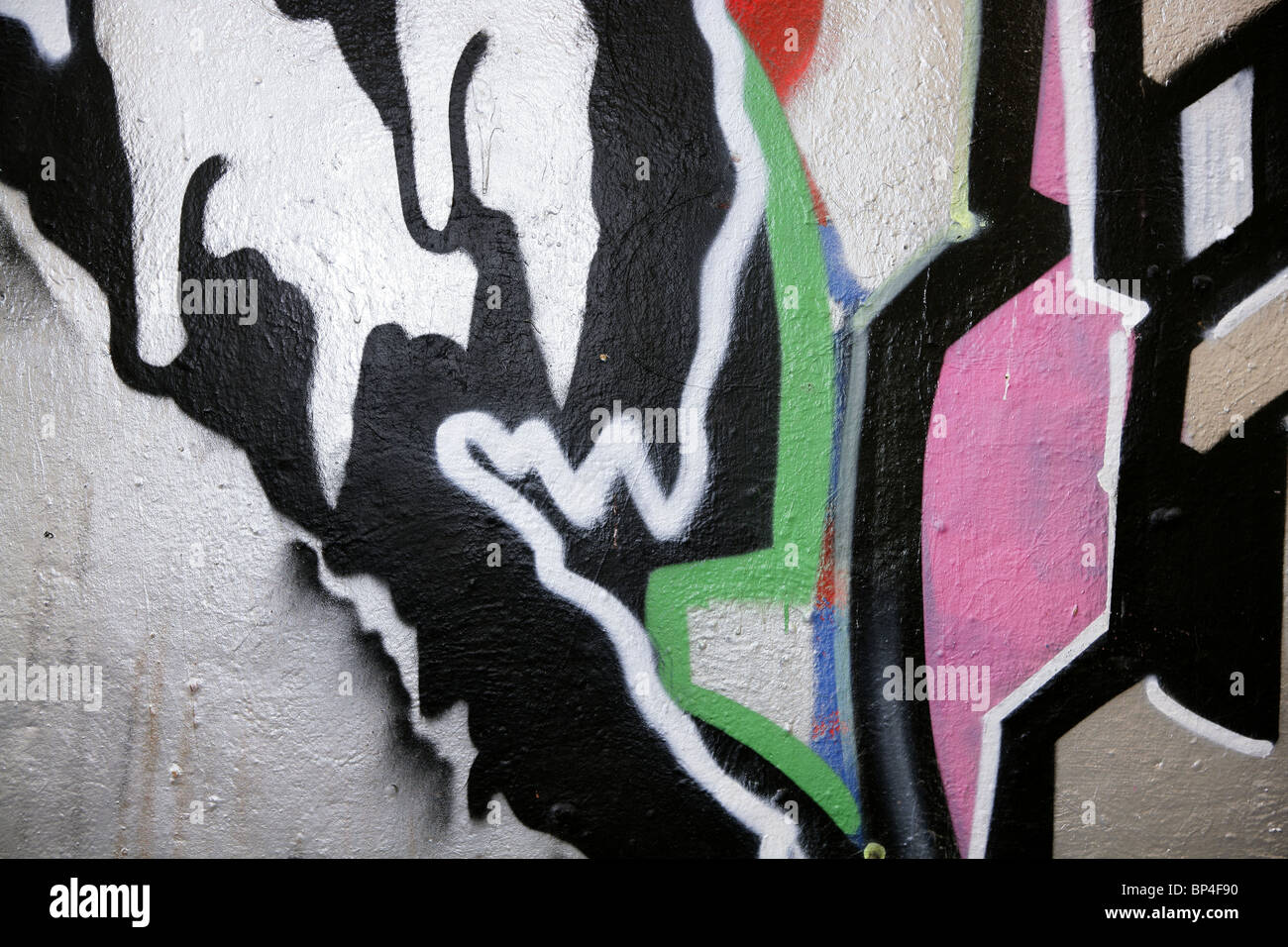 Mur de la ville de textures peintes sur fond graffiti cement Banque D'Images
