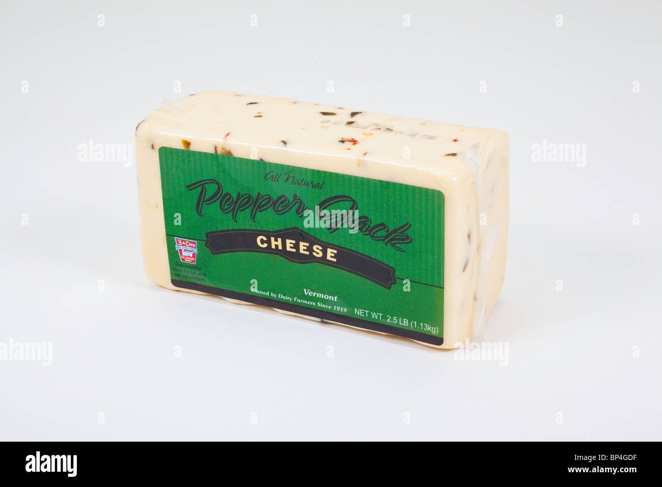 Paquet de fromage Pepper Jack Banque D'Images