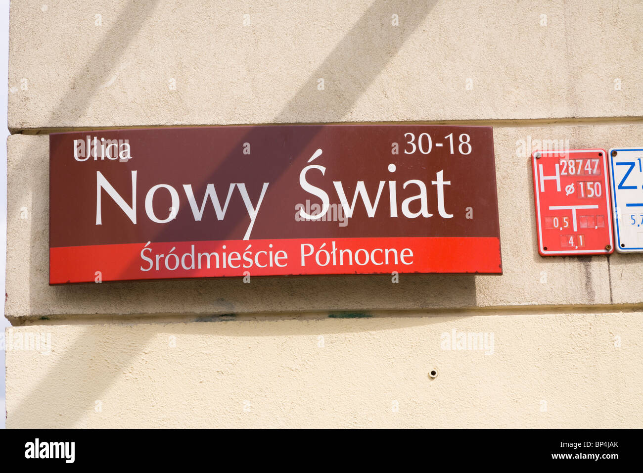 La rue Nowy Swiat, Varsovie Pologne. Banque D'Images