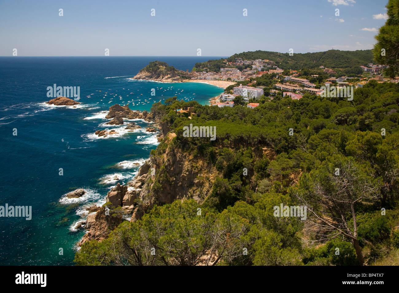 Costa Brava, Tossa de Mar, Espagne Banque D'Images