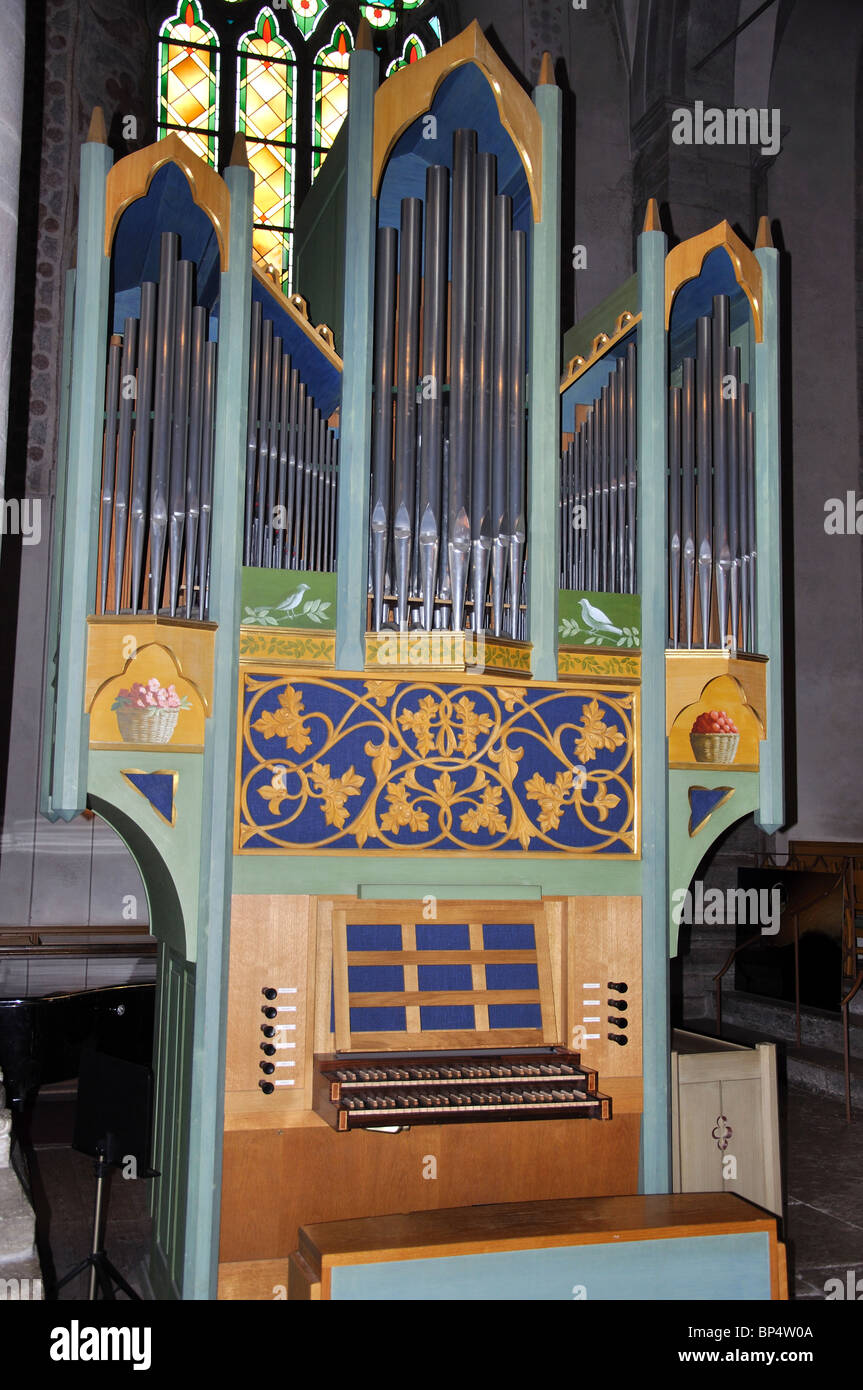 Orgue d'église en bois, cathédrale St.Mary, Visby, région de Gotland (Gotlands Kommun), Royaume de Suède Banque D'Images