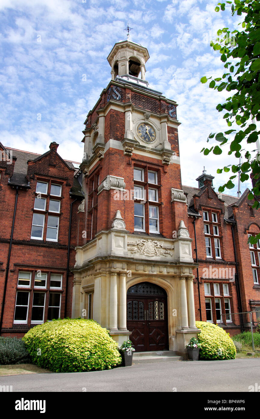 Tour de l'horloge, Brentwood School, Ingrave Road, Brentwood, Essex, Angleterre, Royaume-Uni Banque D'Images