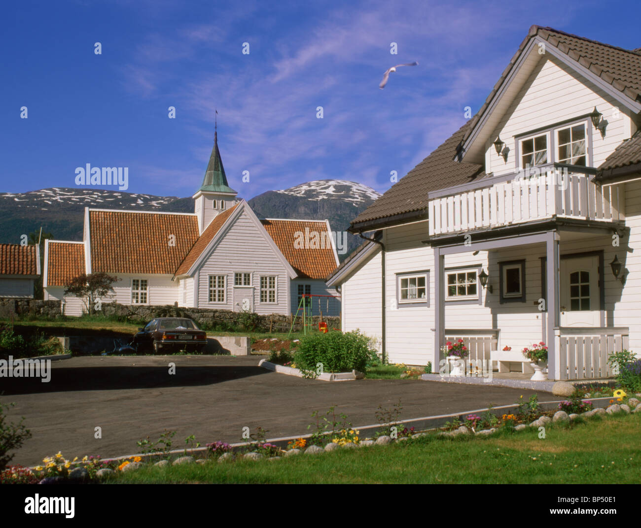 La Norvège Sogn & Fjordane Olden church Banque D'Images