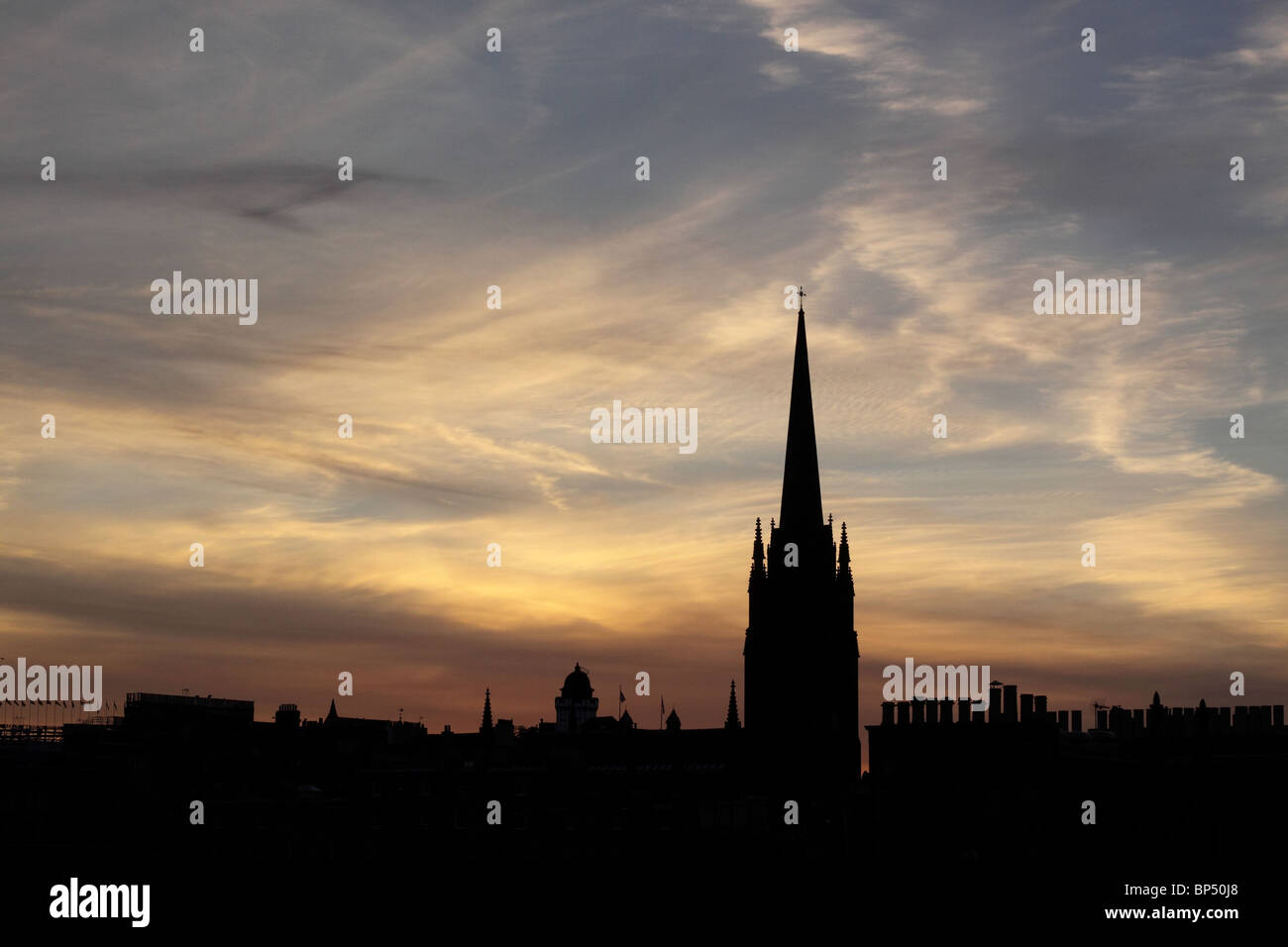 Coucher de soleil sur Edinburgh Banque D'Images