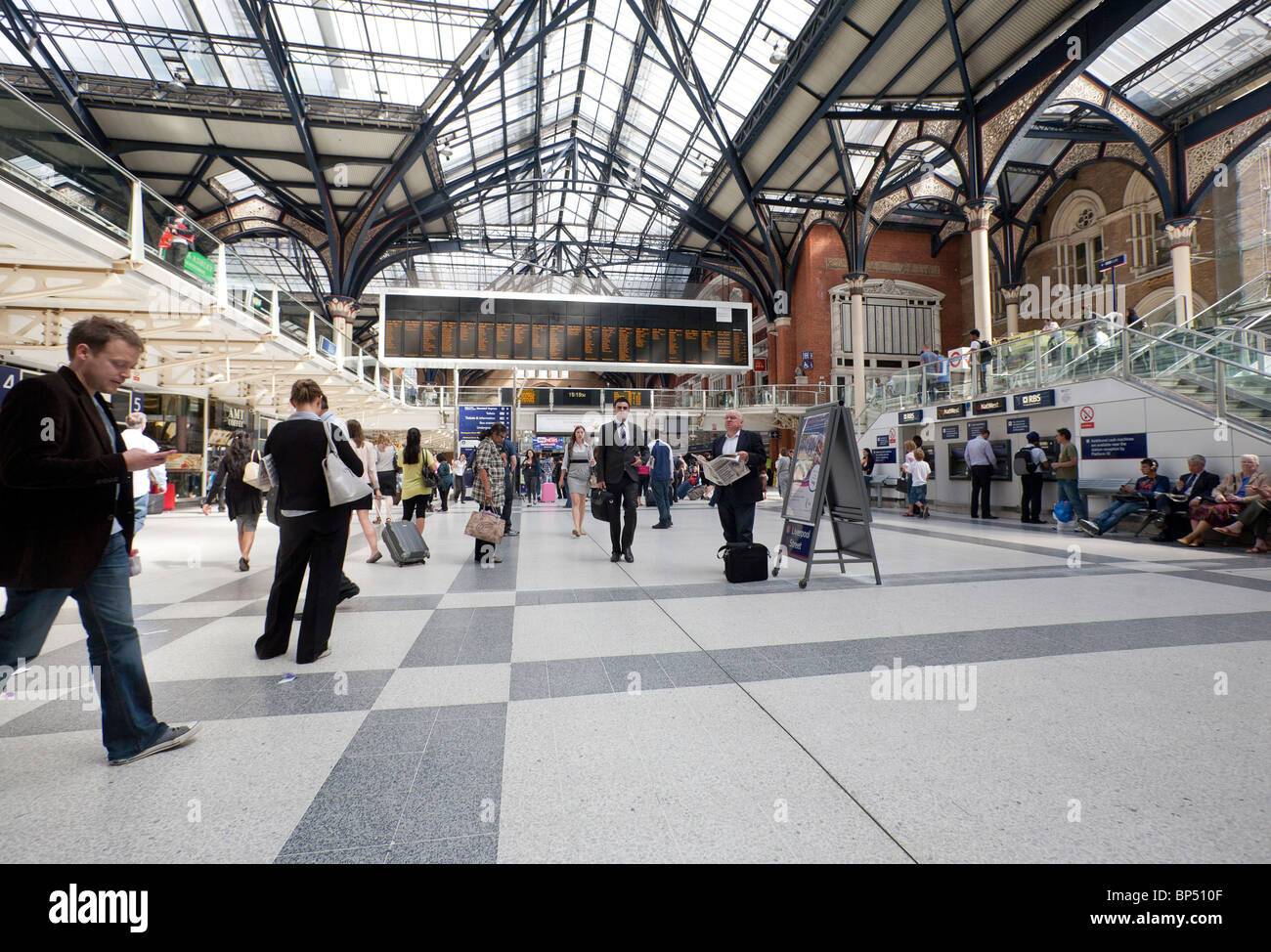 Hall de la gare de Liverpool Street, Londres GB UK Banque D'Images