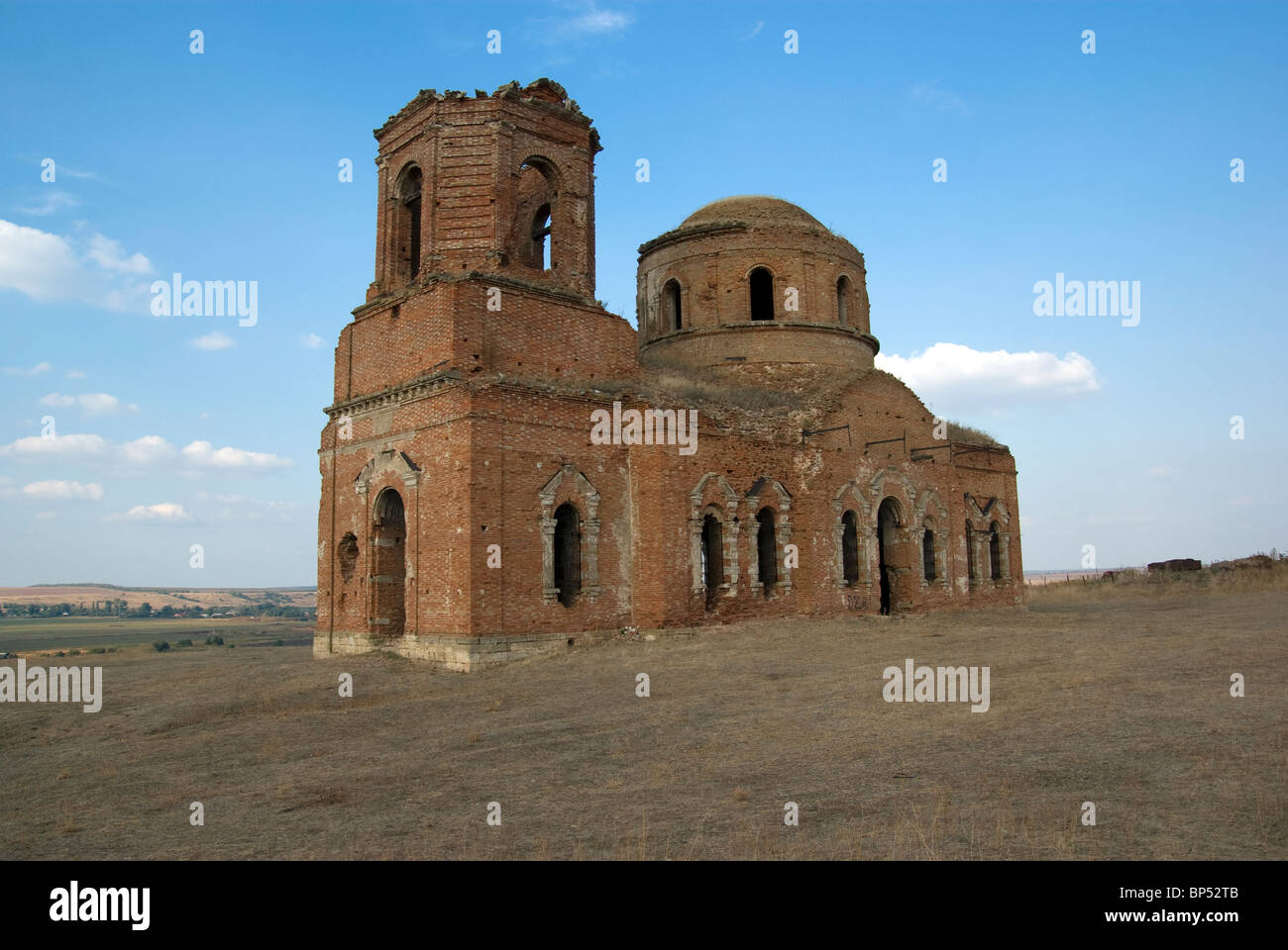 Ancienne église détruite pendant la deuxième guerre mondiale. Rostov-sur-Don, en Russie. Banque D'Images