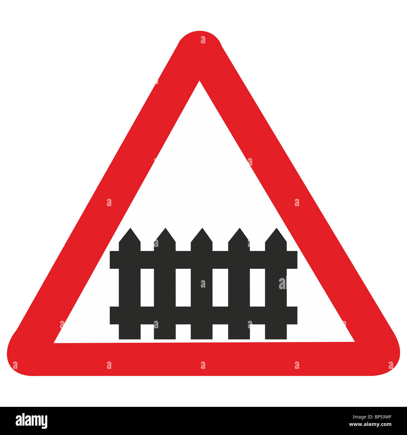 Uk road sign uk road sign gated passage à niveau Banque D'Images