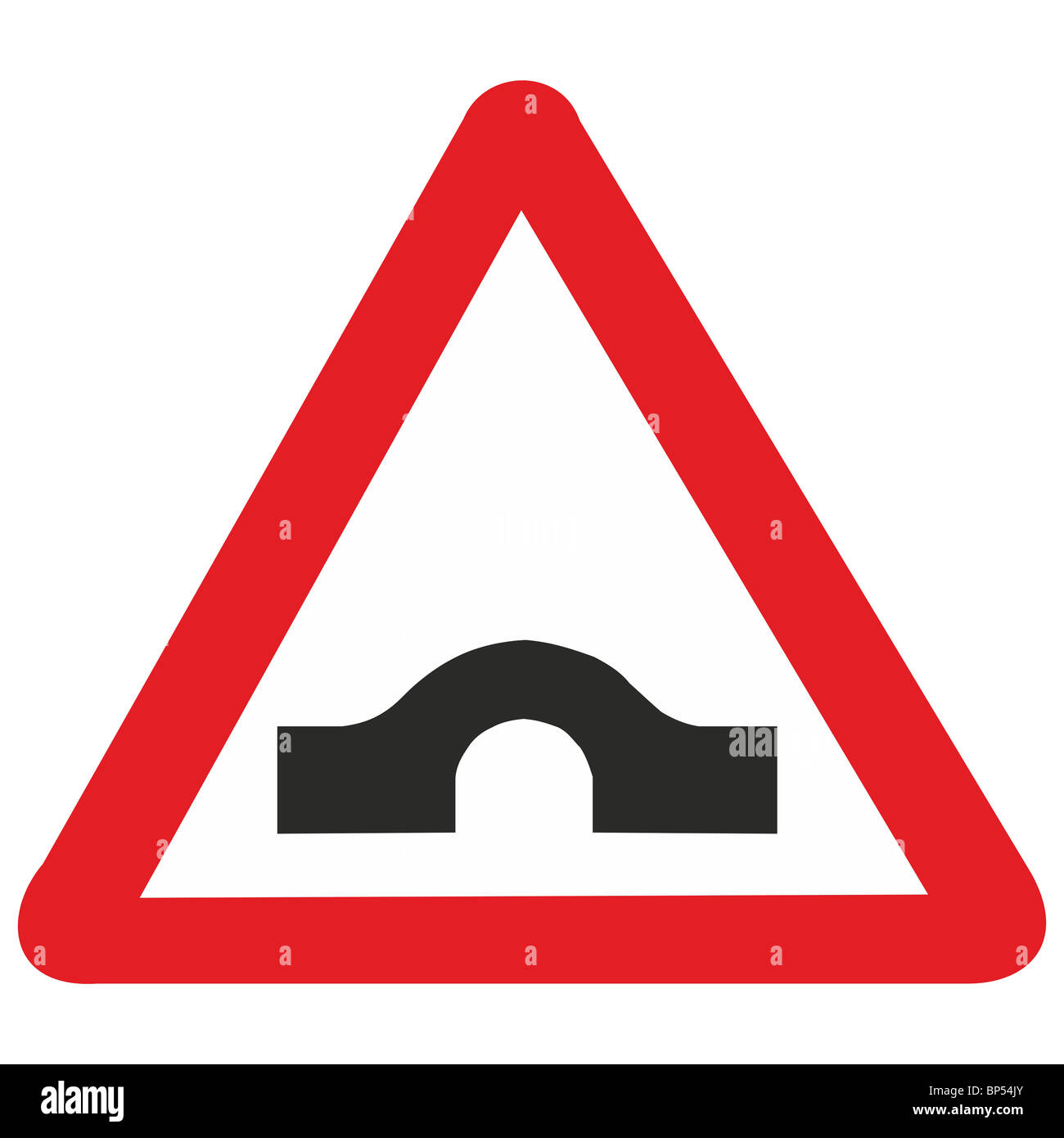 Uk road sign retour pont ponts adossés bosse bosse Banque D'Images