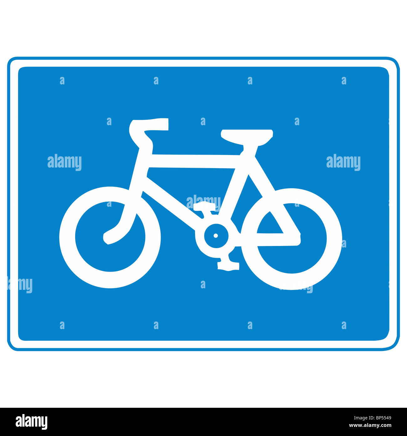 Uk road sign balade à vélo la piste cyclable voie de chemin Banque D'Images