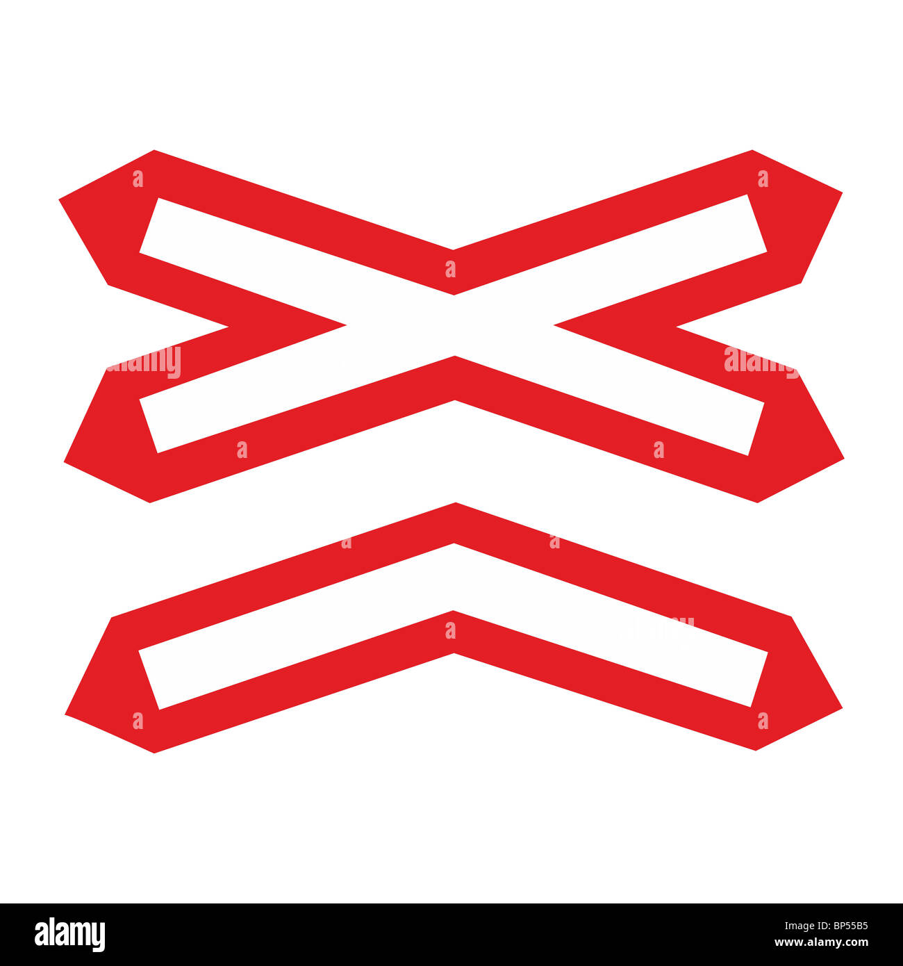 Uk road sign onu-gated passage à niveau Banque D'Images