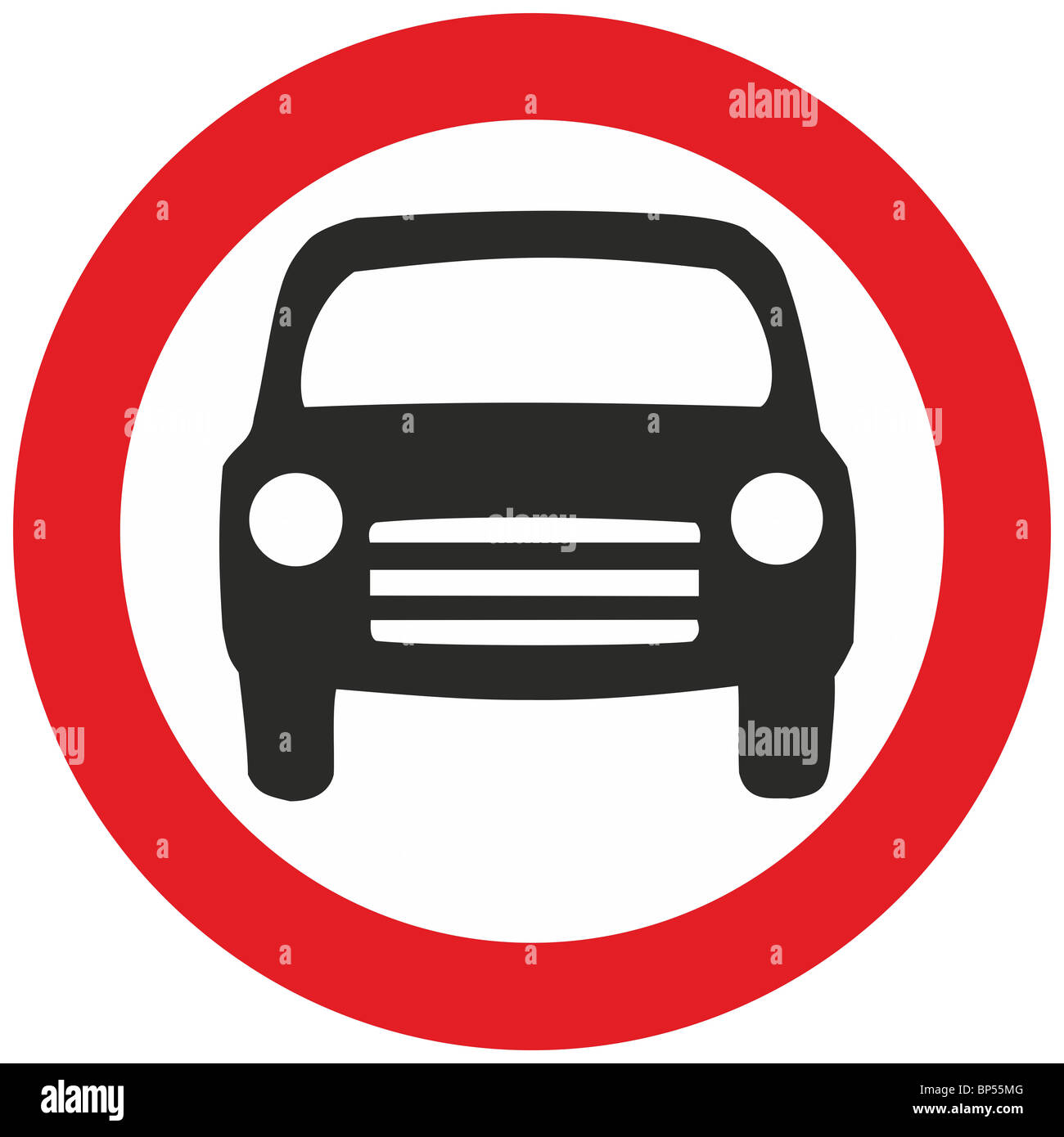 Uk road sign pas de véhicules à moteur des voitures interdites Banque D'Images