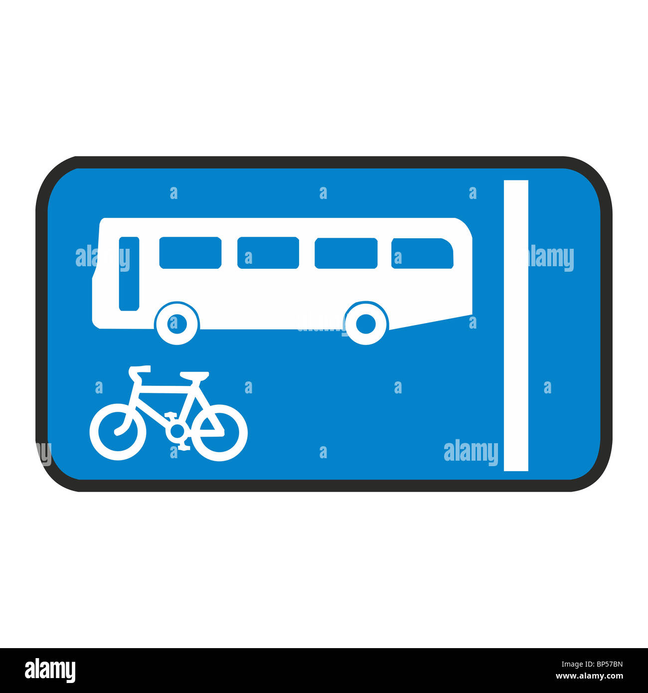 Uk road sign voie réservée aux cycles permis transports transport de rechange vert environnement eco friendly Banque D'Images