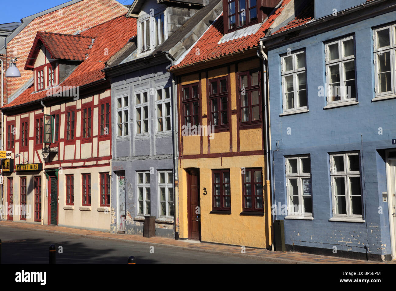Le Danemark, Fionie, Odense, maisons traditionnelles, l'architecture historique, Banque D'Images
