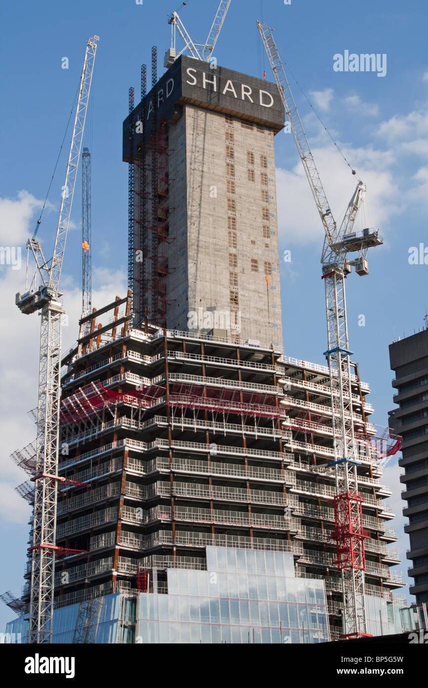 Le Shard London Bridge - construction de gratte-ciel Banque D'Images