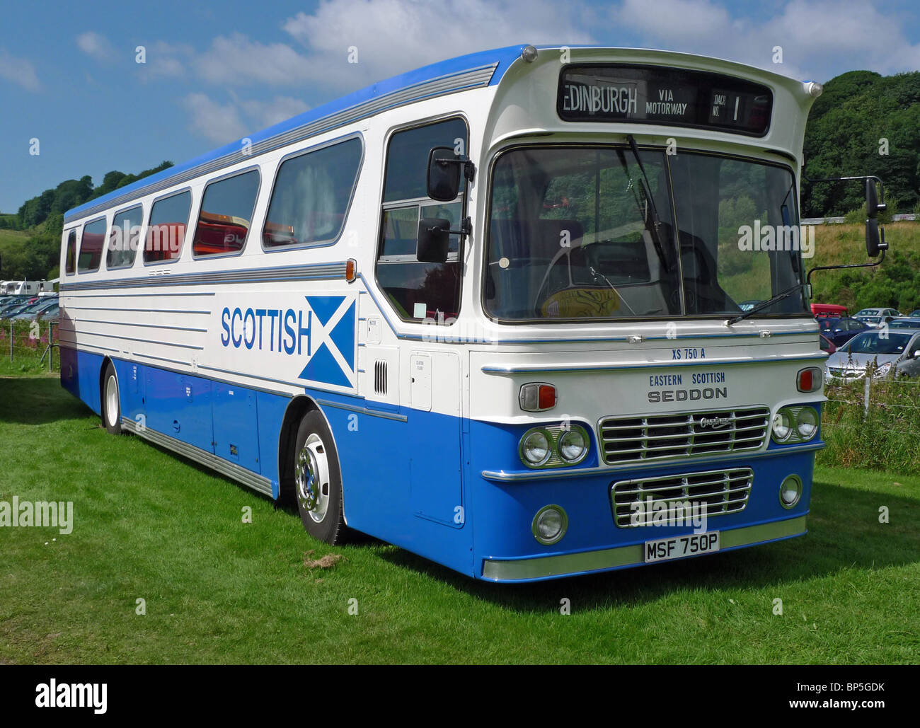 Walter Alexander restauré construit M type coach dans l'est livrée à l'écossais Scottish Vintage Musée Bus Lathalmond Fife Banque D'Images