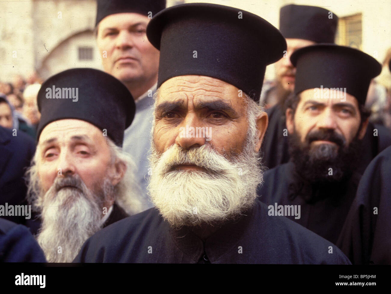 3981. Pèlerins orthodoxe grecque au cours des fêtes de Pâques à Jérusalem Banque D'Images
