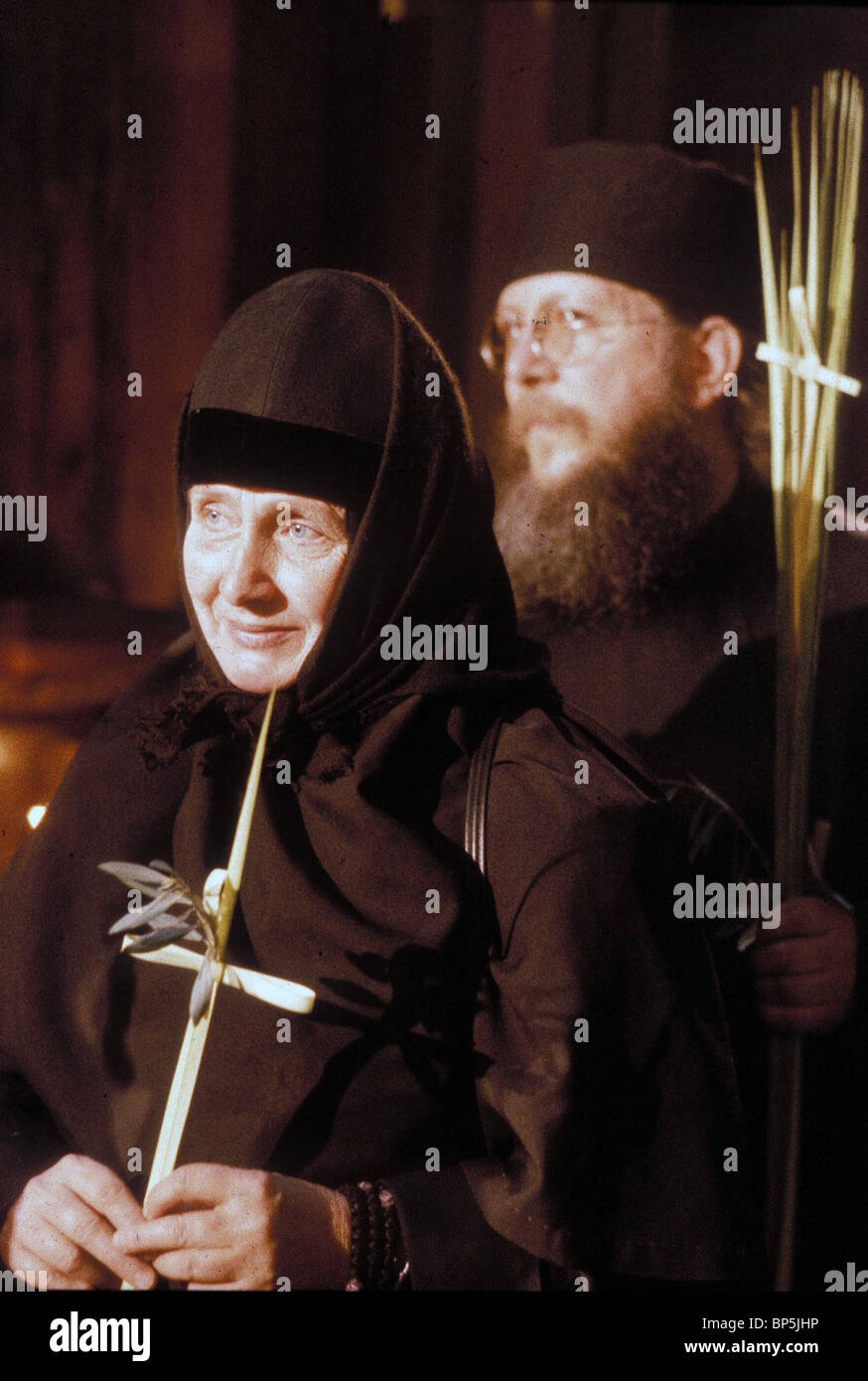 3982. Les pèlerins orthodoxes russes participant à des célébrations de Pâques à Jérusalem Banque D'Images