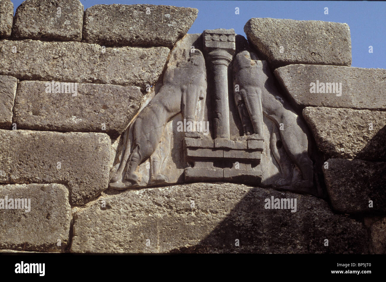 Mycènes LA PRÉHISTOIRE ville grecque du Péloponnèse. Mycènes FUT LA CAPITALE DE L'AGAMEMNON ACHÉENS ROI qui l'ont saccagé la ville de Banque D'Images