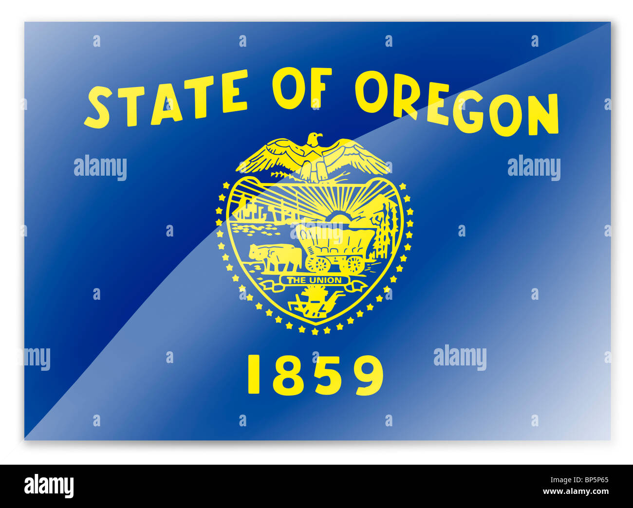 Nous l'oregon state flag Banque D'Images