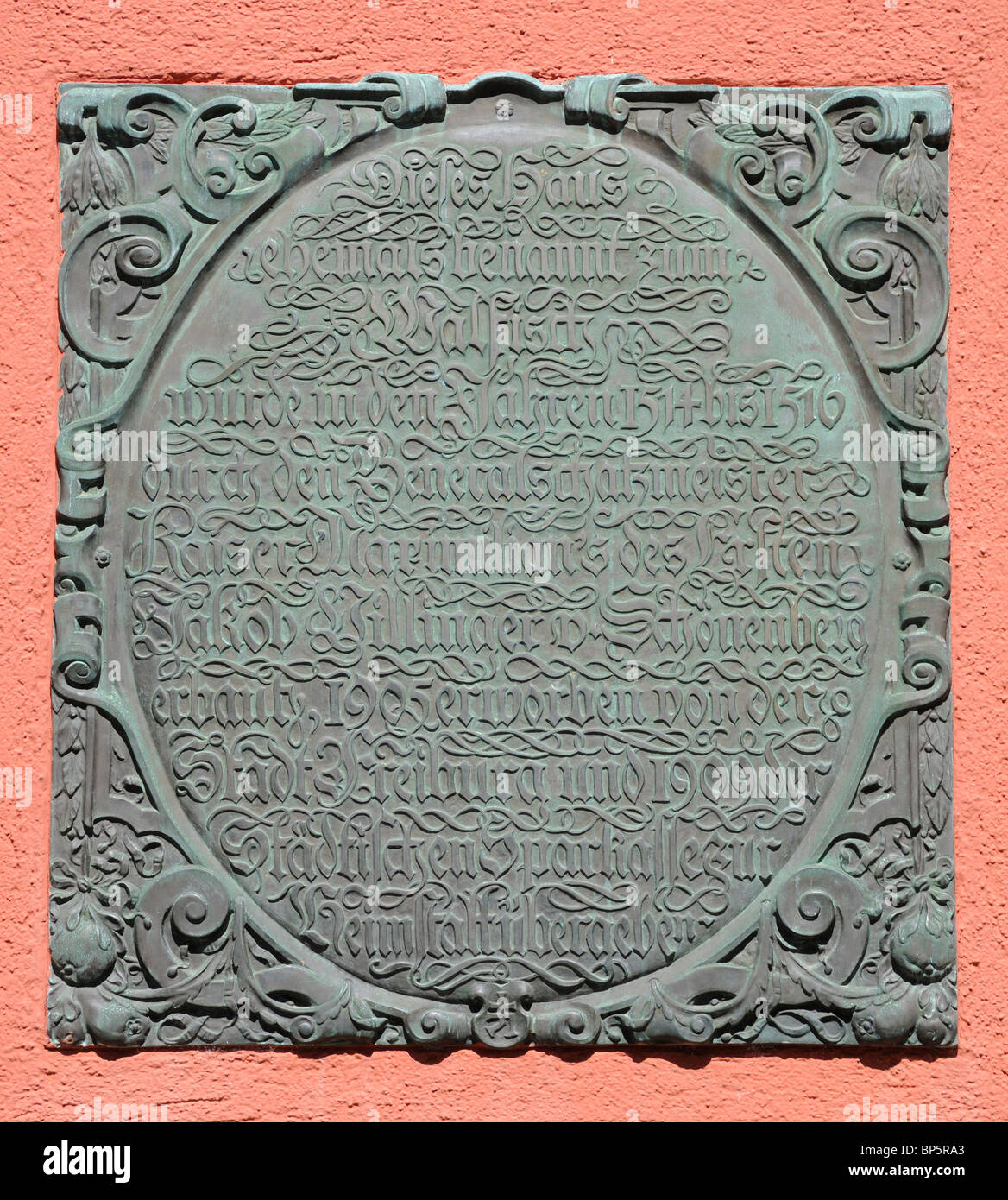 Freiburg im Breisgau, Allemagne. Haus Zum Wahlfisch - Maison de la baleine. La maison d'Erasme de Rotterdam de 1529 à 1531 Banque D'Images