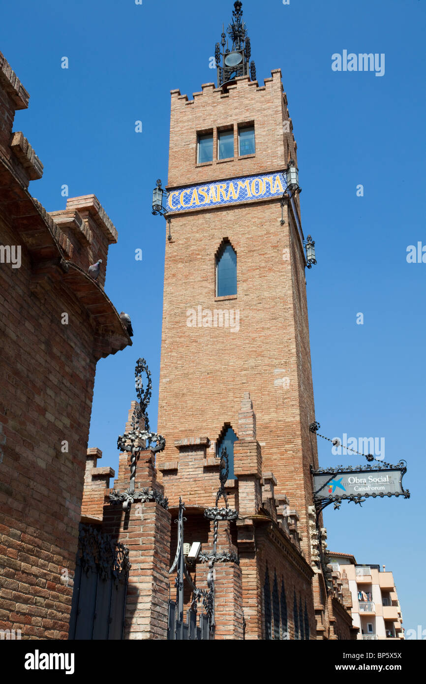 Extérieur CaixaForum Barcelone Banque D'Images