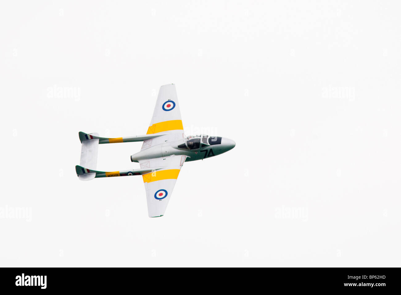 Un de Havilland Vampire T11 (WZ507) à l'Airshow 29-11-2013, Eastbourne, East Sussex, UK Banque D'Images