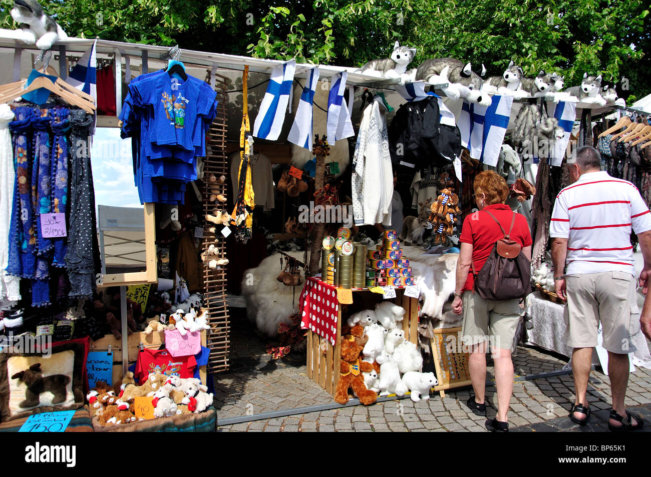 Marché de rue, Kongens Nytorv, Copenhague (Kobenhavn), Royaume du Danemark Banque D'Images