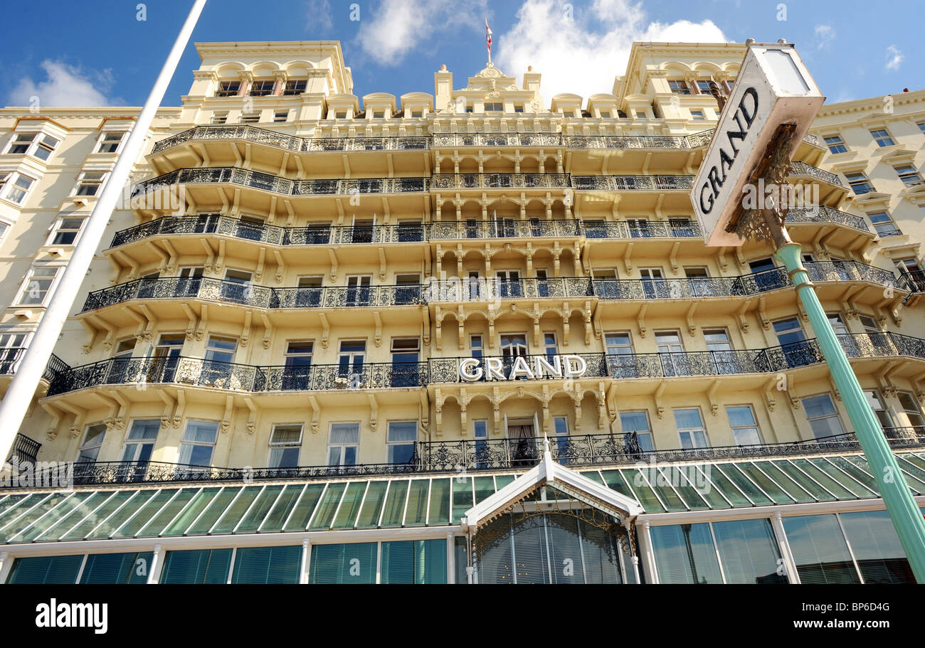 L'avant du Grand Hotel à Brighton Banque D'Images