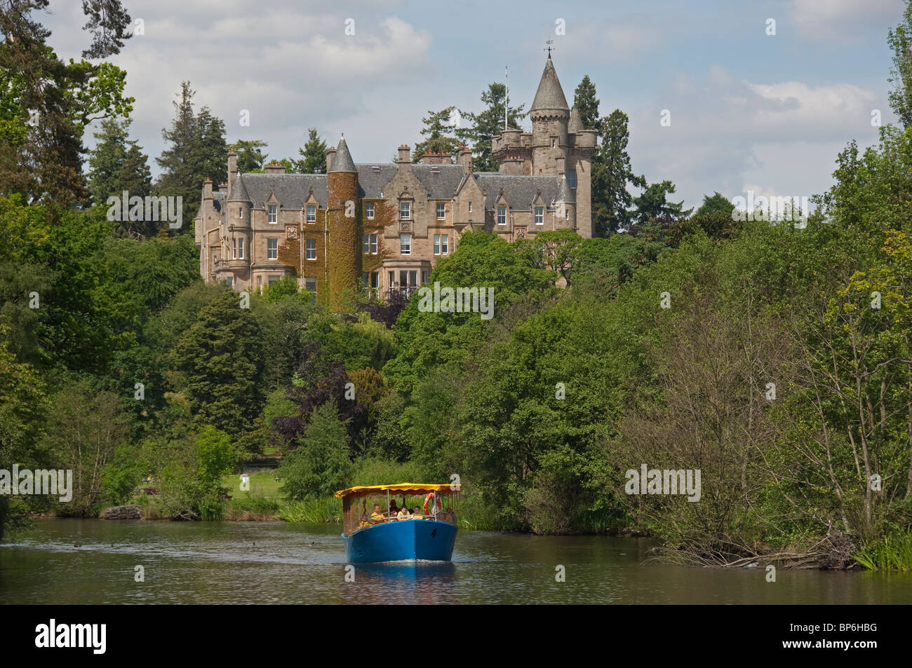 Voyage en bateau, Blair Drummond Safari park, Stirling, Stirlingshire, Scotland. Banque D'Images