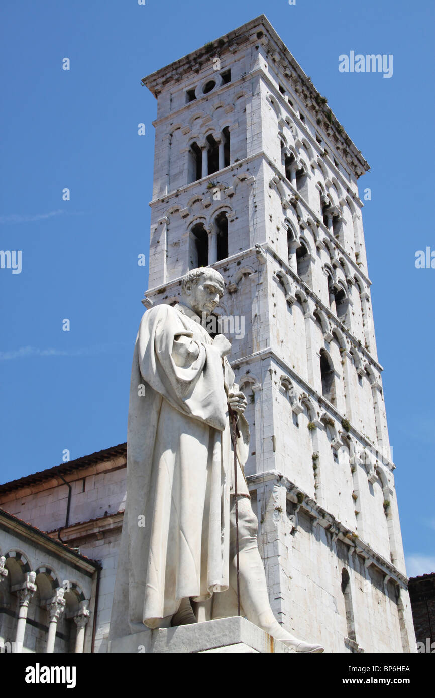 Église San Michelle, Piazza San Michele, Lucca, Toscane, Italie Banque D'Images