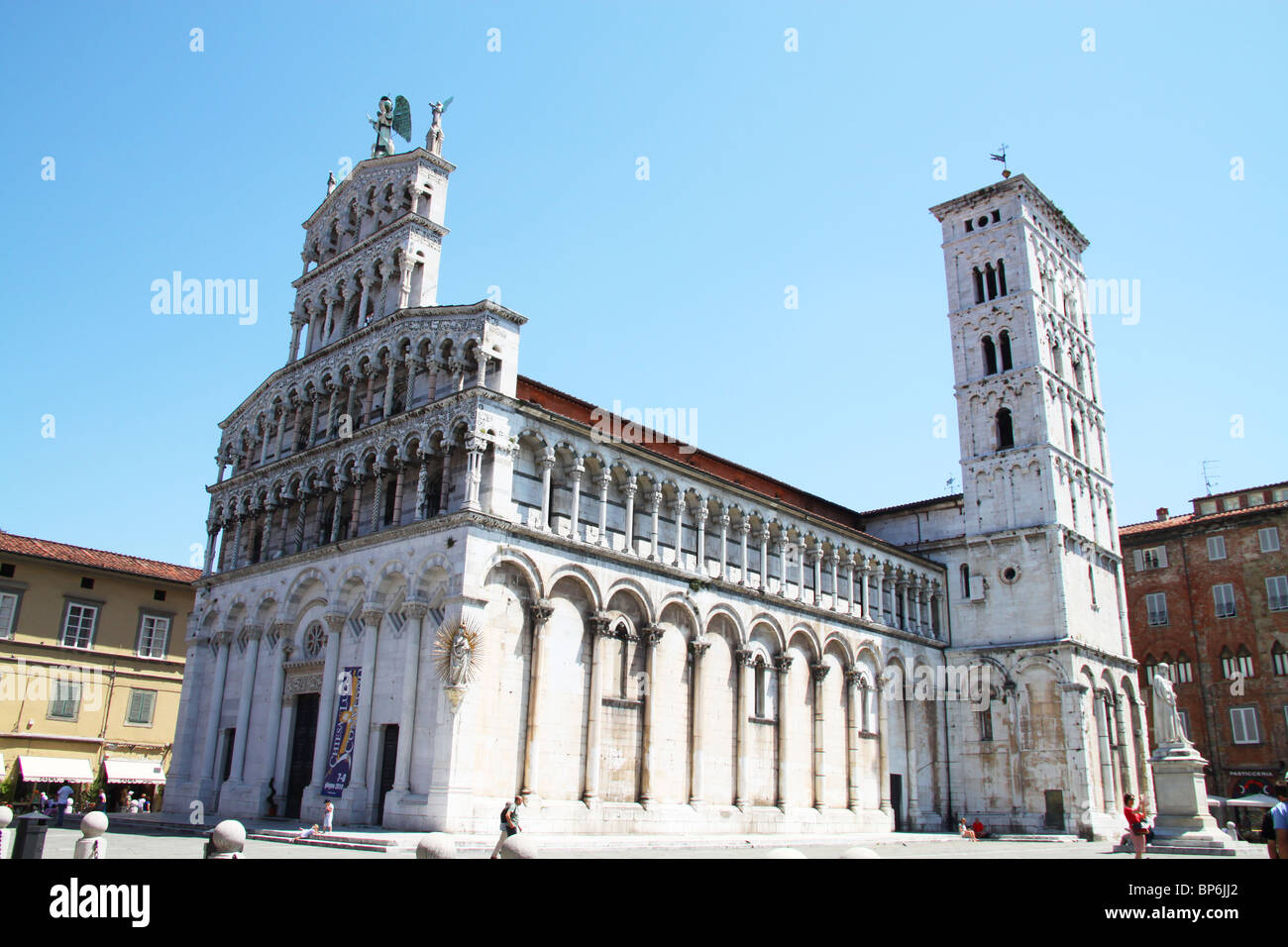 L'Église San Michele, Piazza San Michele, Lucca, Toscane, Italie Banque D'Images