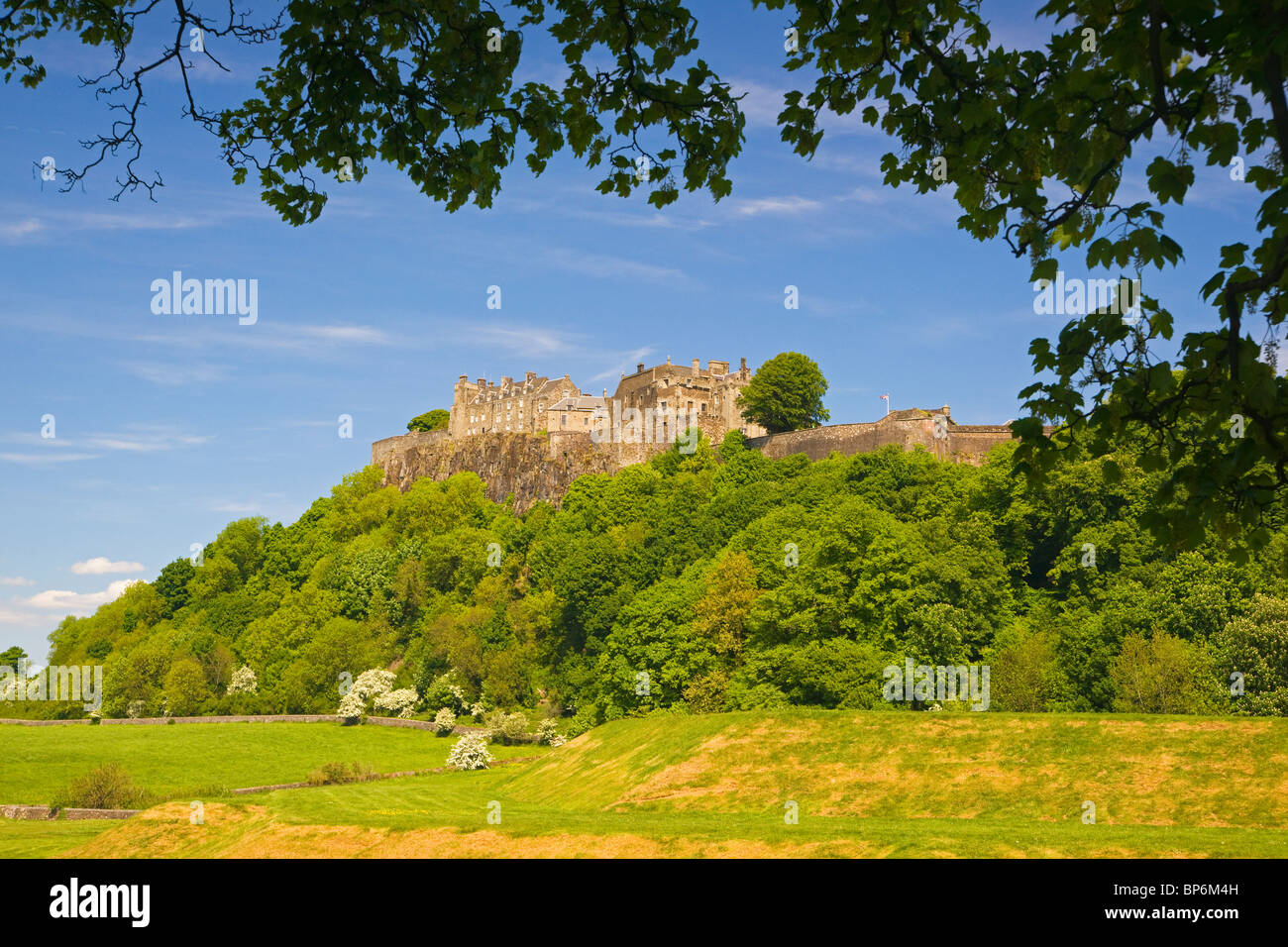 Le Château de Stirling, printemps, Stirlingshire, Région du Centre, de l'Écosse. Banque D'Images