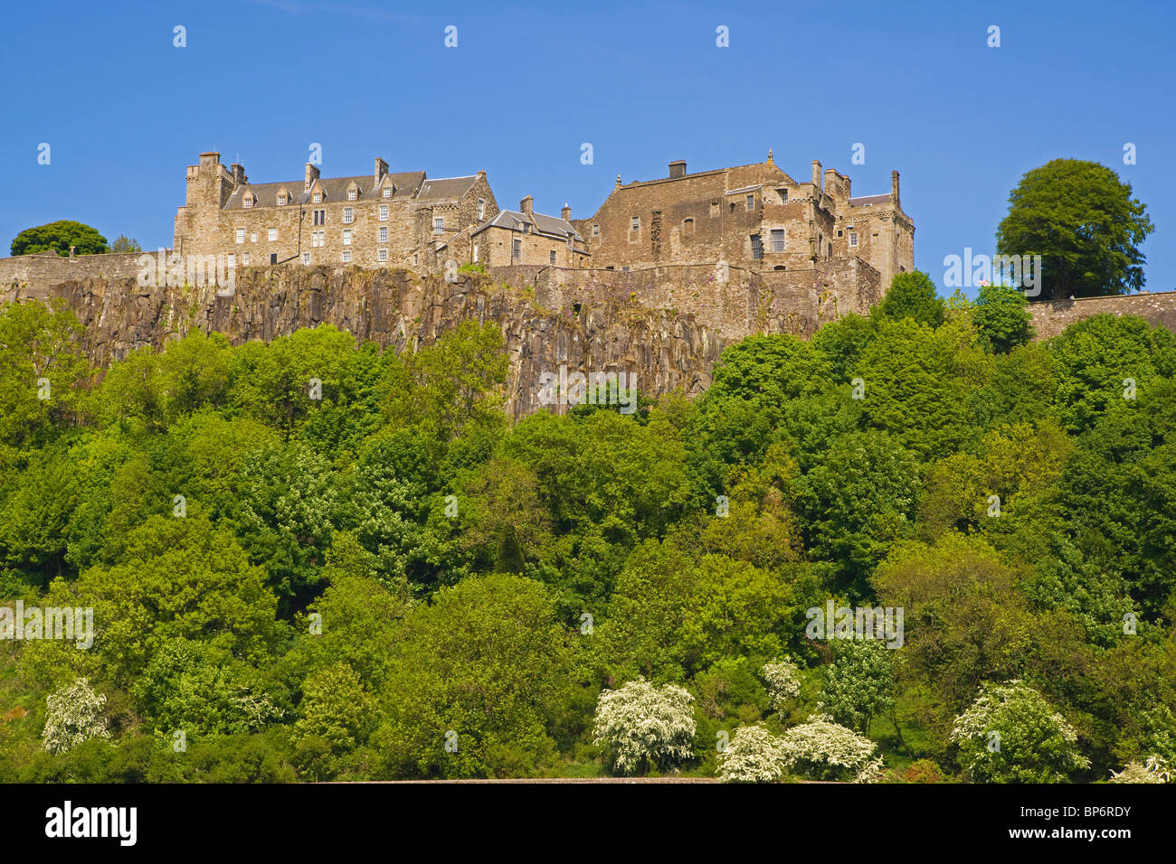 Le Château de Stirling, printemps, Stirlingshire, Région du Centre, de l'Écosse. Banque D'Images