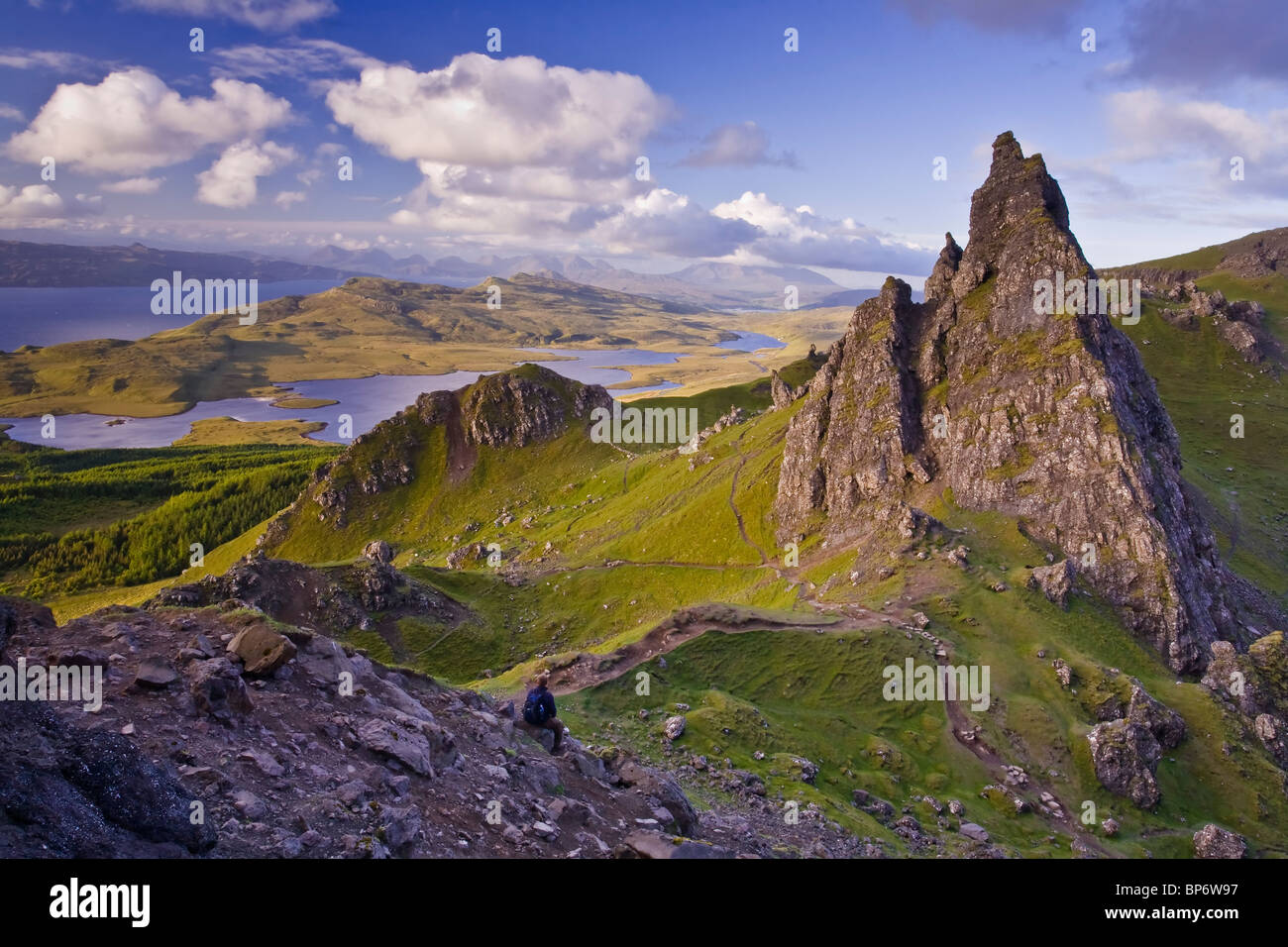 Vue de l'ancien homme de Storr, Ilse de Skye Banque D'Images