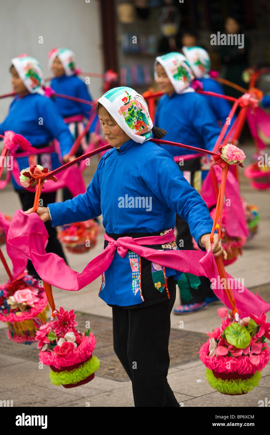 La Chine, Zhouzhuang. Festival de la récolte traditionnelle. Banque D'Images