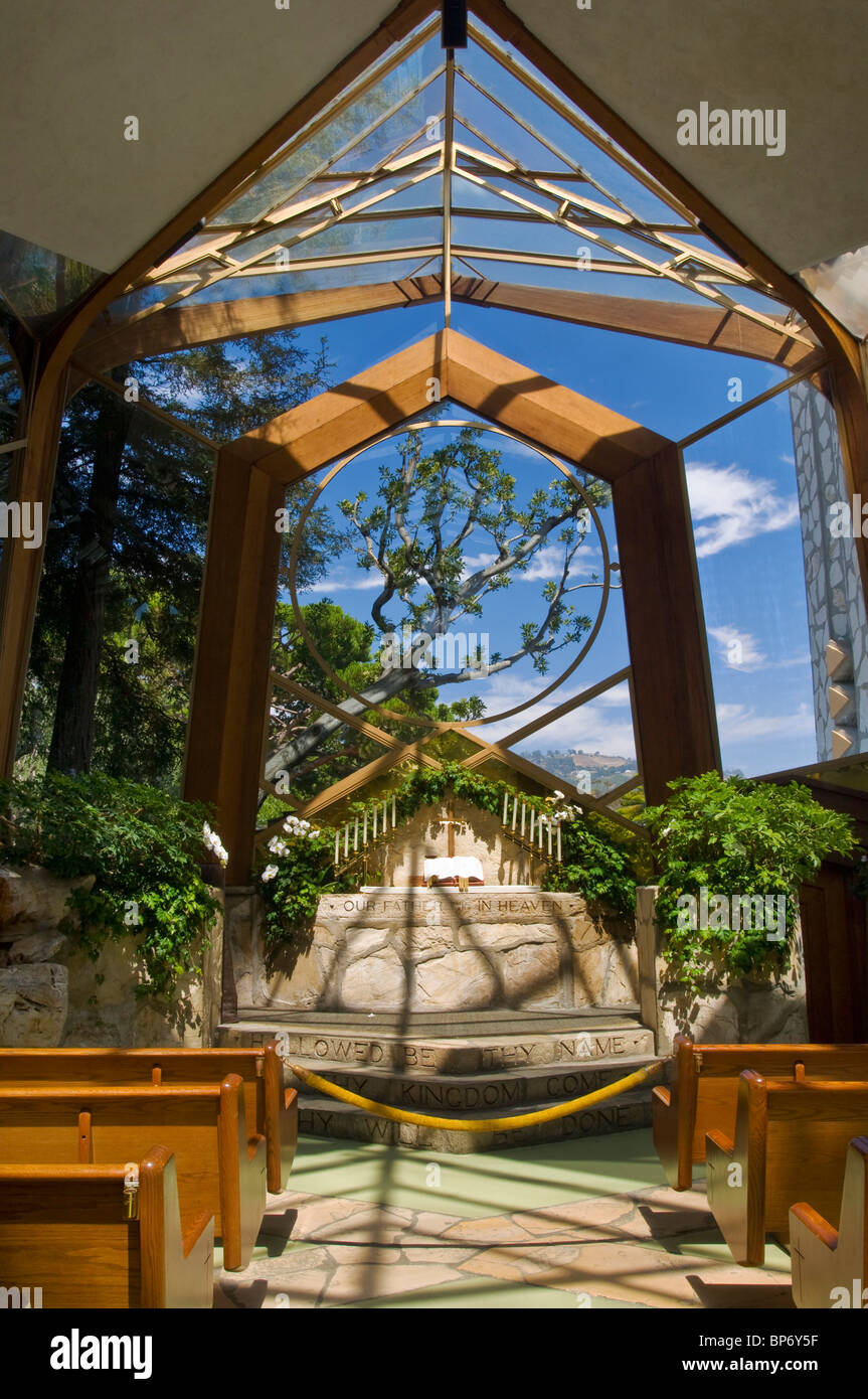 La chapelle des voyageurs, conçu par Lloyd Wright, Palos Verdes Peninsula, Los Angeles County, Californie Banque D'Images