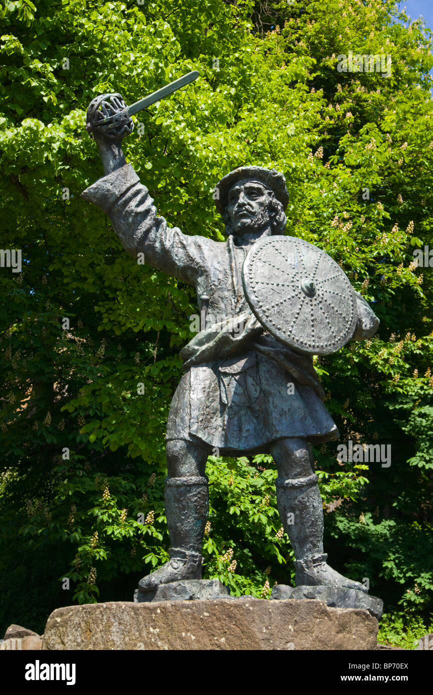 La statue de Rob Roy, Stirling, Stirlingshire, Scotland. Banque D'Images