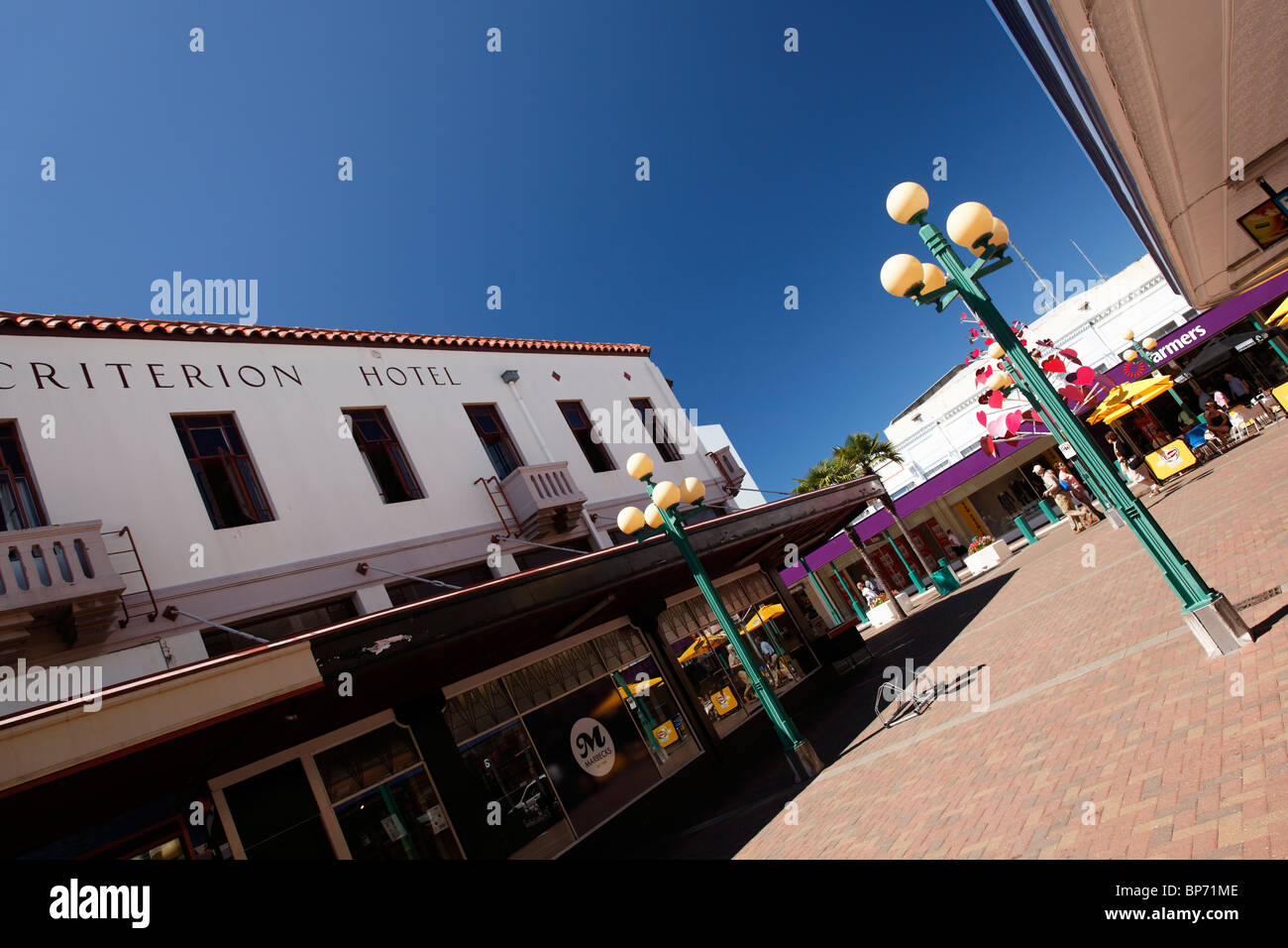Bâtiments Art déco à Napier Banque D'Images