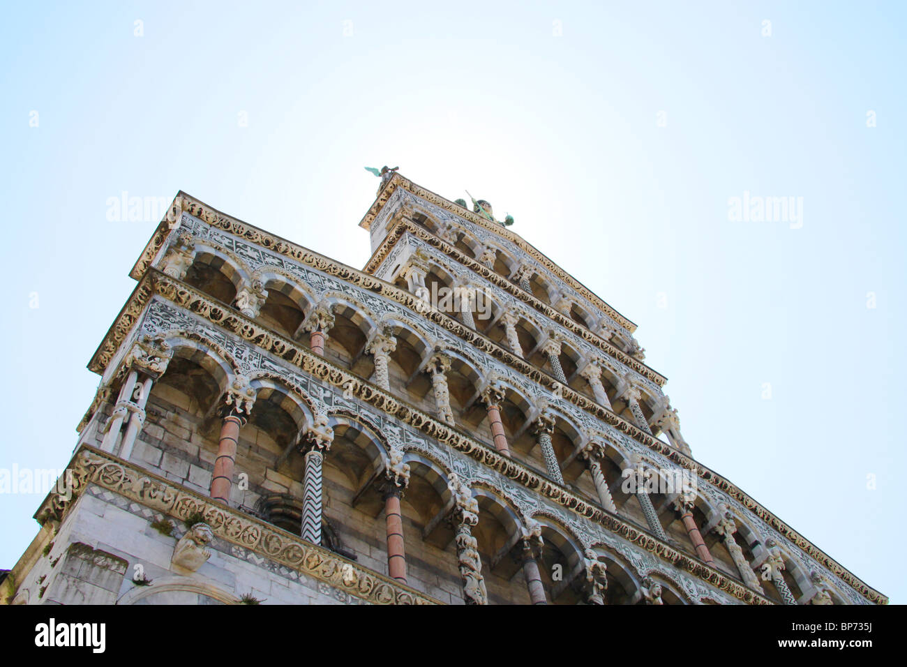 L'Église San Michele, Piazza San Michele, Lucca, Toscane, Italie Banque D'Images