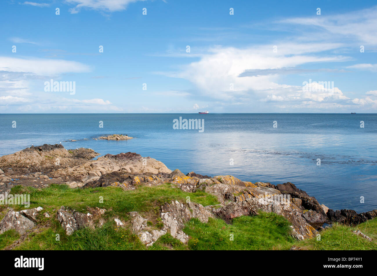 Crawfordsburn Beach, comté de Down. Banque D'Images