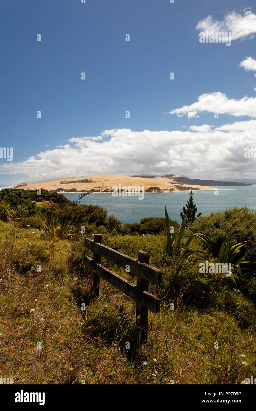 Dunes de sable de Hokianga Harbour Banque D'Images
