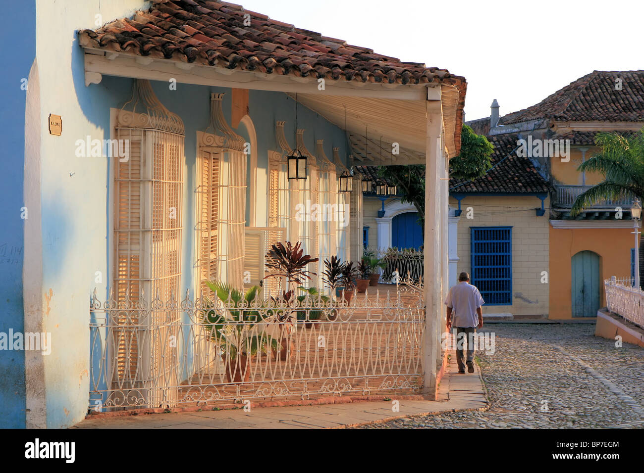 Maison de style colonial, Trinidad, Cuba Banque D'Images