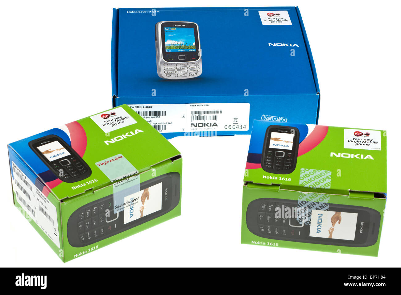 Boîtes de téléphone mobile Nokia édité et supprimé le numéro IMEI. Utilisez uniquement éditoriale Banque D'Images