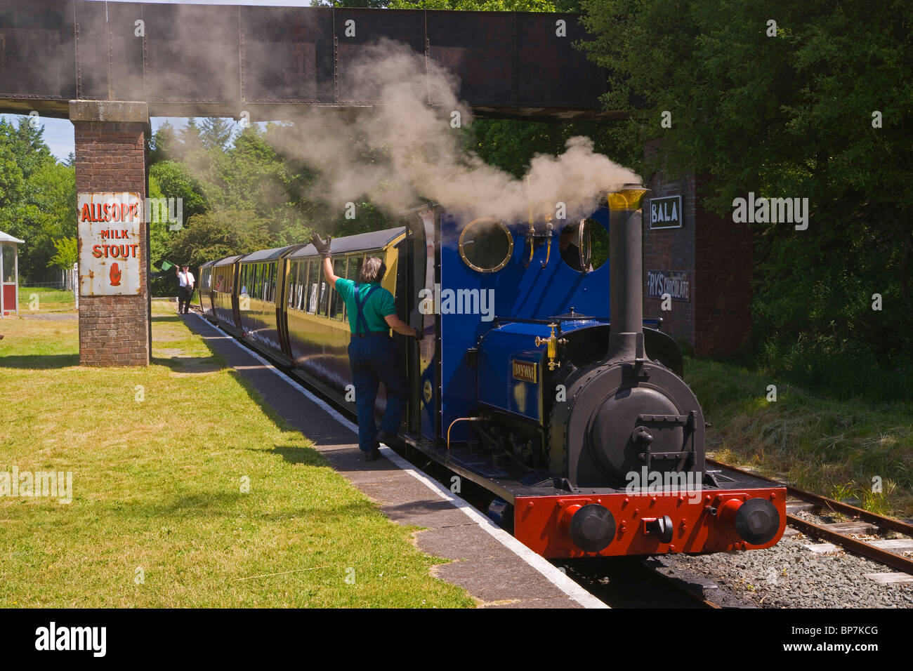 Bala Lake Railway, Gwynedd, Snowdonia, le nord du Pays de Galles, Royaume-Uni Banque D'Images