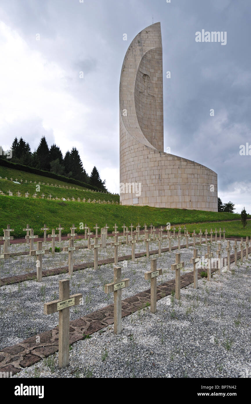 Le monument à l'est reparti à Natzweiler-Struthof, seulement WW2 camp de concentration par les Nazis sur le territoire français, Alsace, France Banque D'Images
