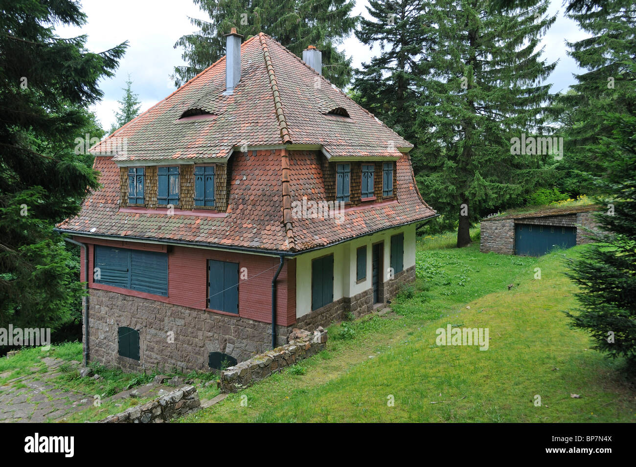 La villa du commandant Kramer à Natzweiler-Struthof, seulement WW2 camp de concentration par les Nazis sur le territoire français, Alsace, France Banque D'Images