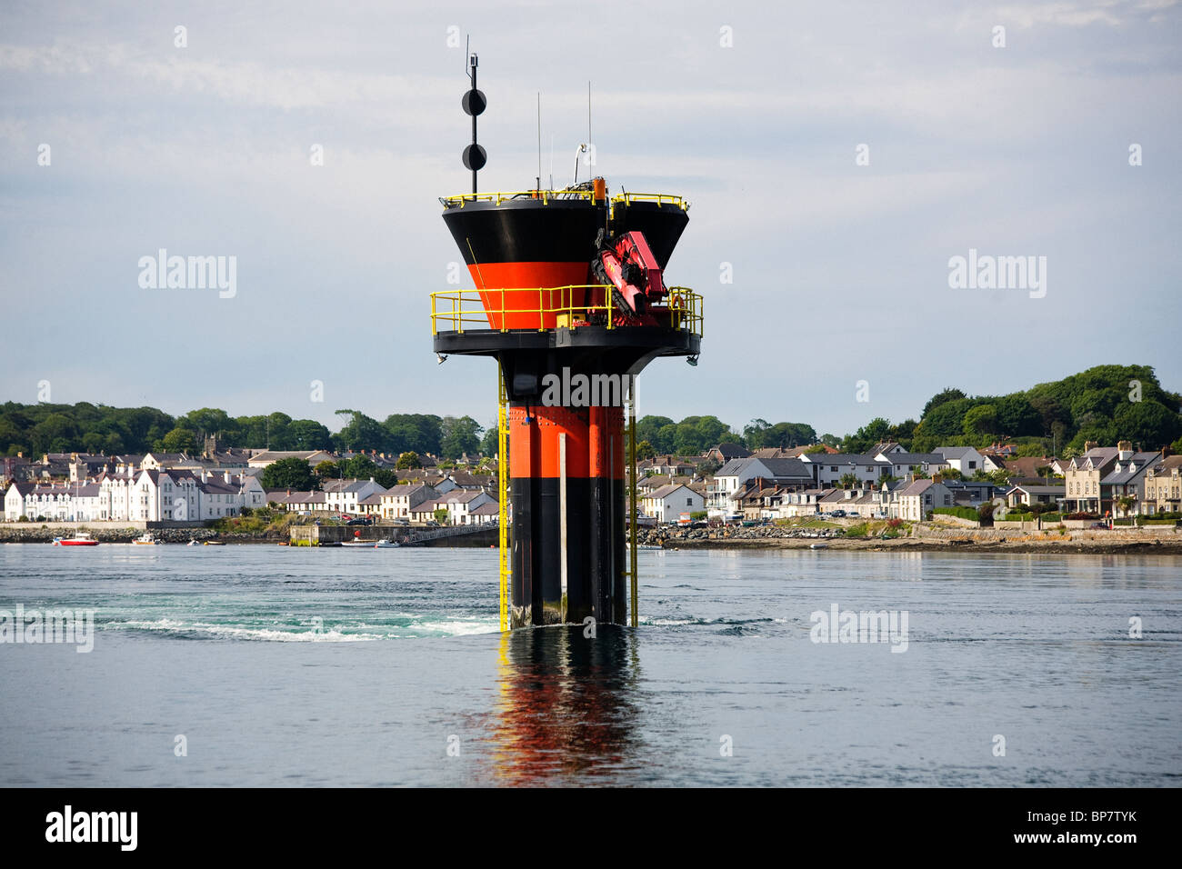 Turbine marémotrice en Strangford Lough, Irlande du Nord Banque D'Images
