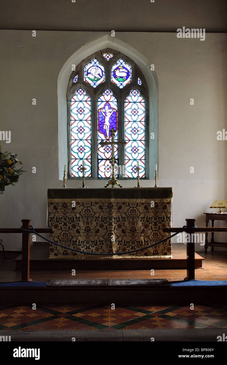 Le chœur, l'église de Saint-barthélemy, Fingest, Buckinghamshire, England, UK Banque D'Images